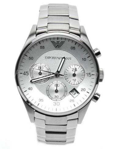 阿玛尼AR5869男表时尚男表系列-银色表带/表径43mm