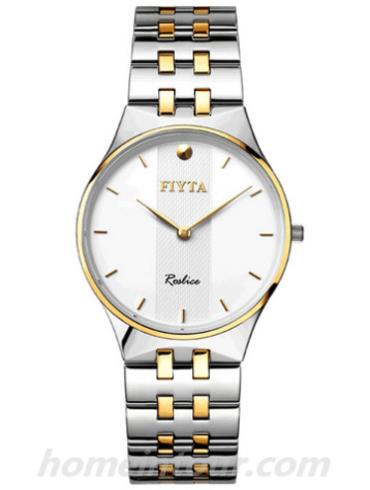 飞亚达G226.TWTD男表卓雅系列-间金色表带/表径34mm