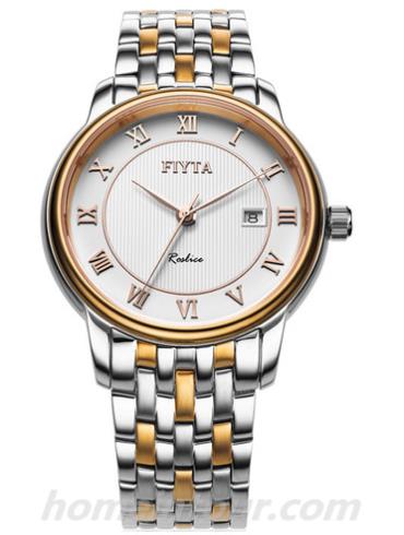 飞亚达G272.MWM男表卓雅系列-间金色表带/表径38mm