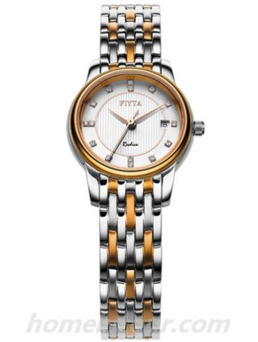 飞亚达L258.MWM女表卓雅系列-间金色表带/表径25.4mm