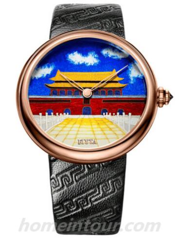 飞亚达E2118.PSB男表艺系列-黑色表带/表径40mm