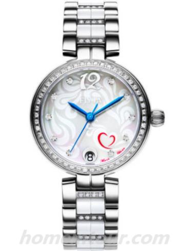 飞亚达LA1314.WWWH女表心弦系列-银白色表带/表径32mm