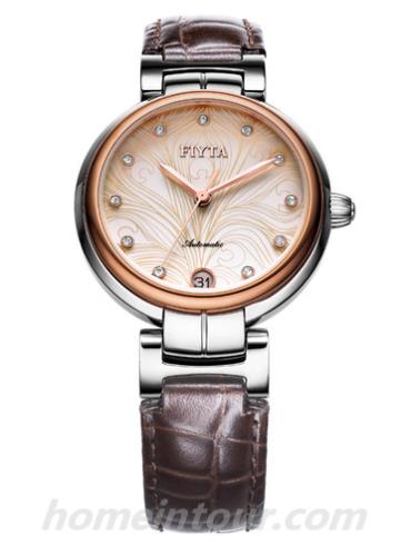 飞亚达LA8402.MWR女表心弦系列-棕色表带/表径32mm