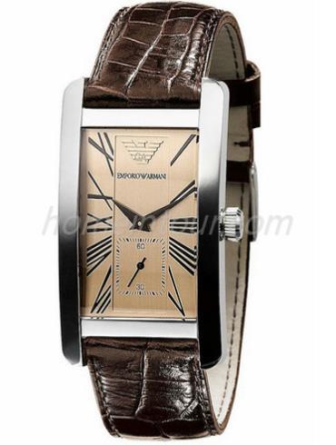 阿玛尼AR0154男表时尚男表系列-棕色表带/表径&#8211;