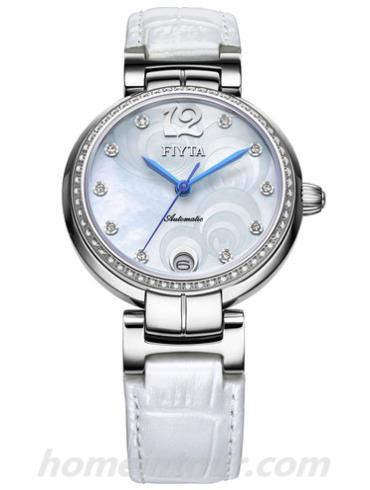 飞亚达LA8406.WWWD女表芯动系列-白色表带/表径32mm