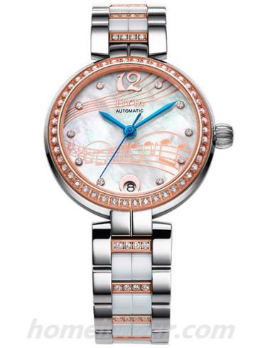 飞亚达LA8616.MWMH女表心弦系列-间金色表带/表径32mm