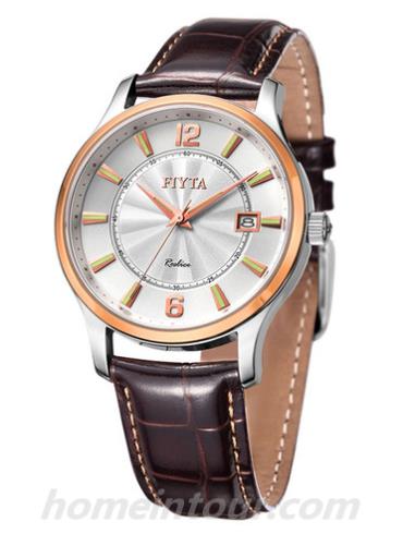 飞亚达G242.TWR男表卓雅系列-间金色表带/表径39mm