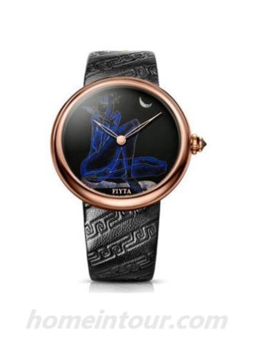 飞亚达E2122.PSB中性表艺系列-黑色表带/表径40mm