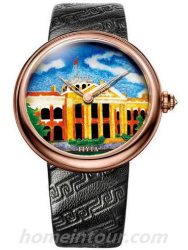 飞亚达E2106.PSB中性表艺系列-黑色表带/表径40mm