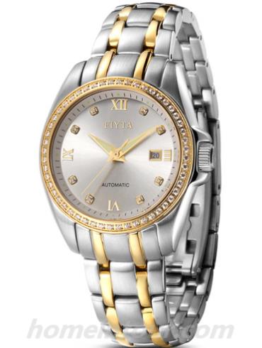 飞亚达LA8328.TWTD女表芯动系列-间金色表带/表径30.1mm