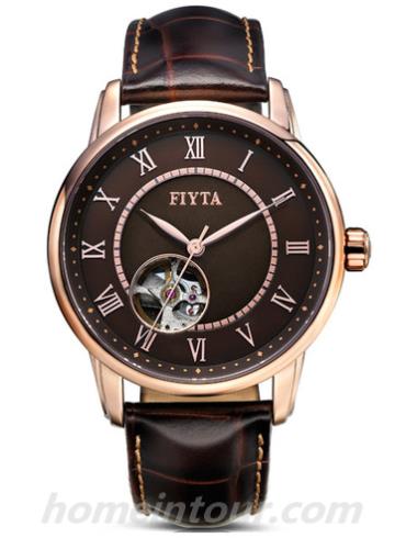 飞亚达GA8250.GSR男表摄影师系列-棕色表带/表径40mm