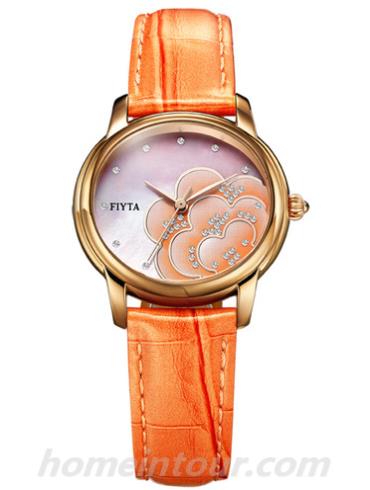 飞亚达L569.PRR女表倾城系列-粉红色表带/表径32.5x29.5mm