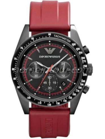 阿玛尼AR6114男表TAZIO系列-红色表带/表径43mm
