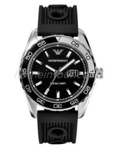 阿玛尼AR6044男表NEW TAZIO系列-黑色表带/表径46mm