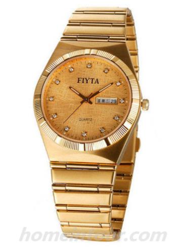 飞亚达GJ076.GGG男表经典系列-金色表带/表径37.5mm