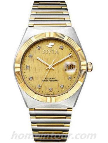 飞亚达GA8110.TGT男表金表系列-间金色表带/表径38.5mm