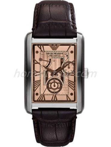 阿玛尼AR4243男表MARCO系列-棕色表带/表径&#8211;