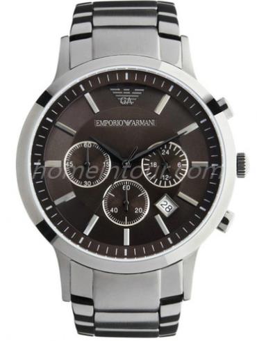 阿玛尼AR2454男表RENATO系列-棕色表带/表径43mm