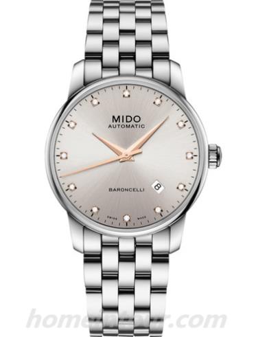 美度M8600.4.67.1男表贝伦赛丽系列-银色表带/表径38mm