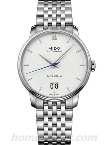 美度M027.426.11.018.00男表贝伦赛丽系列-银色表带/表径40mm