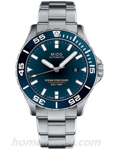 美度M026.608.11.041.00男表海星系列-银色表带/表径43.5mm