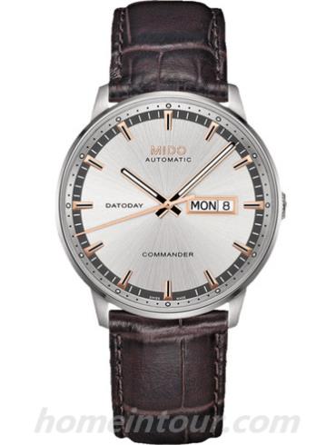 美度M016.430.16.031.80男表指挥官系列-棕色表带/表径40mm