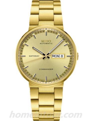 美度M014.430.33.021.80男表指挥官系列-金色表带/表径40mm