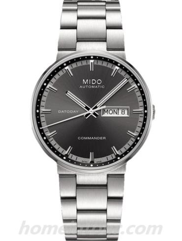 美度M014.430.11.061.80男表指挥官系列-银色表带/表径40mm