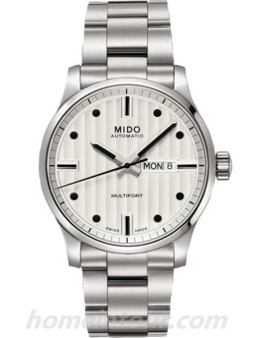 美度M005.430.11.031.80男表舵手系列-银色表带/表径42mm