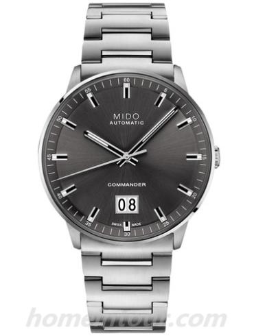 美度M0216261106100男表指挥官系列-银色表带/表径42mm