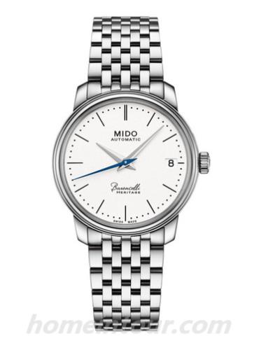 美度M027.207.11.010.00女表贝伦赛丽系列-银色表带/表径33mm