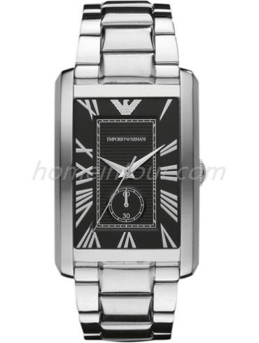 阿玛尼AR1608男表MARCO系列-银色表带/表径&#8211;