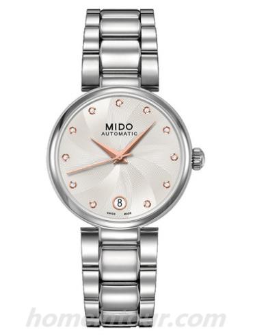 美度M022.207.11.036.00女表贝伦赛丽系列-银色表带/表径33mm