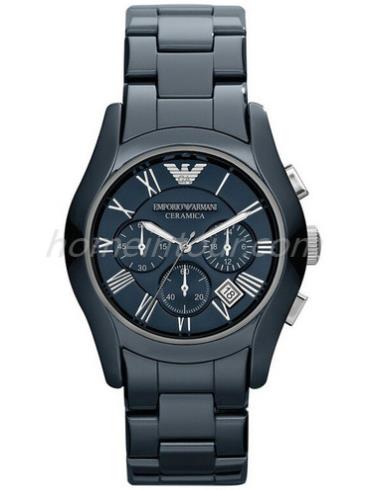 阿玛尼AR1469男表VALENTE系列-墨蓝色表带/表径43mm