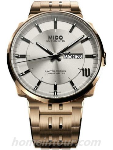 美度M028.708.23.031.00男表指挥官系列-金色表带/表径42mm