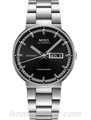 美度M014.430.11.051.80男表指挥官系列-银色表带/表径40mm