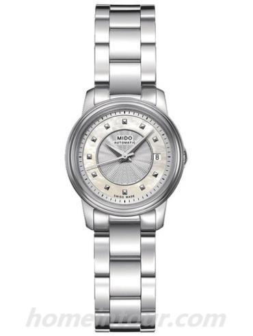 美度M010.007.11.111.00女表贝伦赛丽系列-银色表带/表径25mm