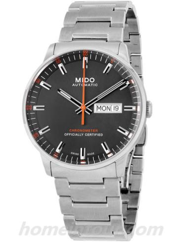 美度M021.431.11.061.01男表指挥官-银色表带/表径40mm