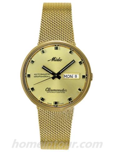 美度M8429.3.C2.1男表指挥官系列-金色表带/表径37mm