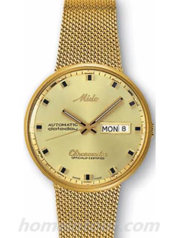 美度M8429.6.C2.1男表指挥官系列-金色表带/表径37mm