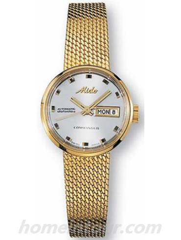 美度M8429.3.24.1男表指挥官系列-金色表带/表径37mm