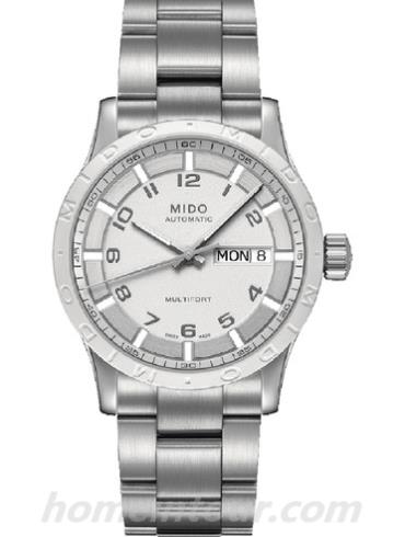 美度M018.830.11.012.00女表舵手系列-银色表带/表径38mm