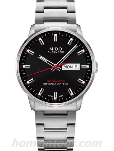 美度M021.431.11.051.00男表指挥官系列-银色表带/表径40mm