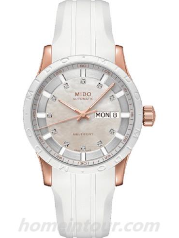 美度M018.830.37.116.00女表舵手系列-白色表带/表径38mm