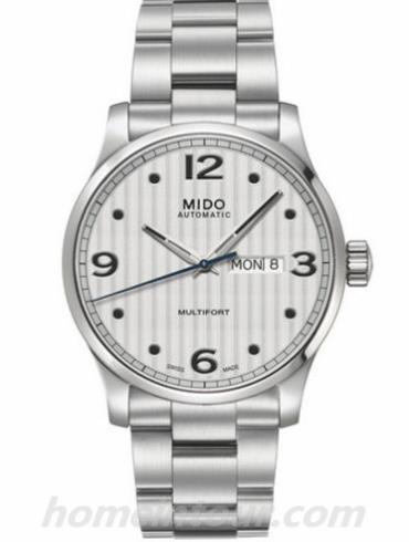 美度M005.430.11.030男表舵手系列-银色表带/表径42mm