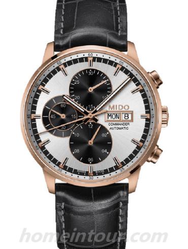 美度M016.414.36.031.59男表指挥官系列-灰色表带/表径42.50mm