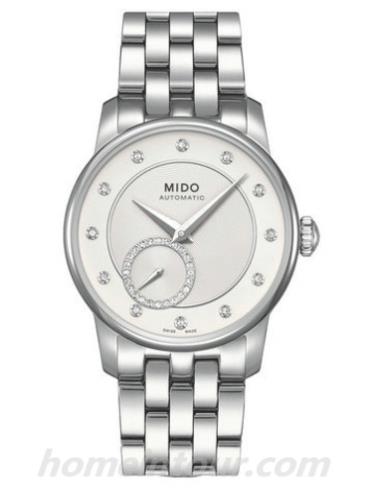 美度M007.228.11.036女表贝伦赛丽系列-银色表带/表径35mm