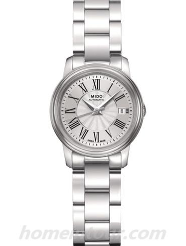 美度M010.007.11.033.09女表贝伦赛丽系列-银色表带/表径25mm