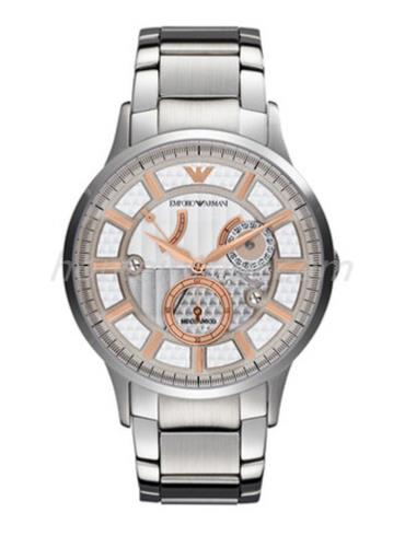 阿玛尼AR4663男表RENATO系列-银色表带/表径43mm