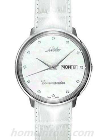 美度M8419.4.19.6女表指挥官系列-白色表带/表径37mm